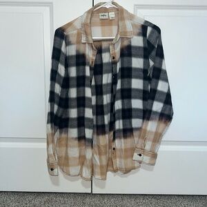 Flannel, Daytrip, Small, Yellow and Checkered Pattern